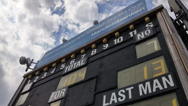 scarborough cricket club scoreboard
