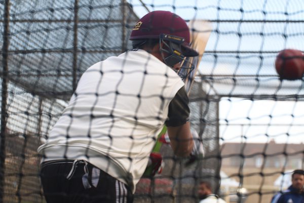 Bradford Park Avenue cricket nets in use