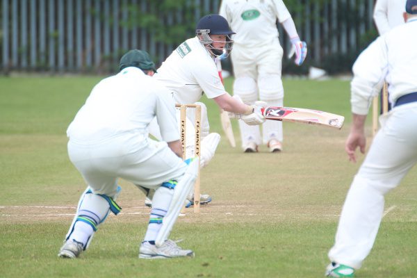 tom craig shapes a cut shot for old sharlston cricket club