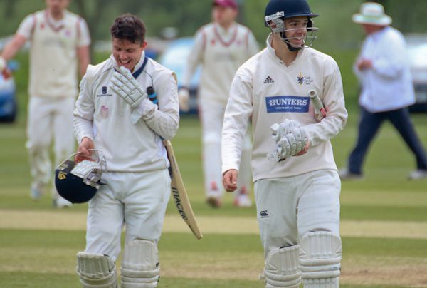 york cricket club batsmen walk off