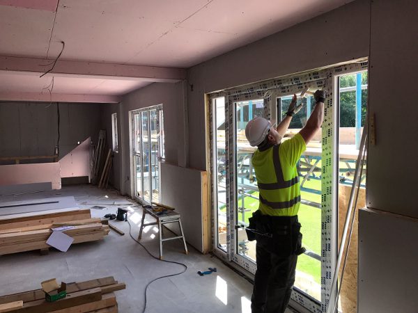 Sowerby Bridge Cricket Club clubhouse being built