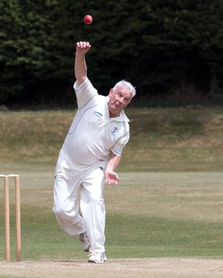Yorkshire Over 60s Martin Ivill bowling