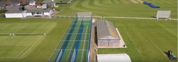aerial view - driffield cricket club nets by total-play