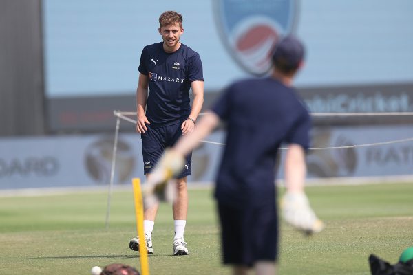 Ben Coad trains for the abu dhabi T20