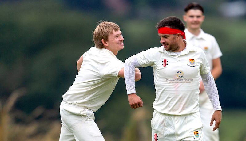 Club Cricket - Calverley CC - Elbow Bump - Photo by john Heald