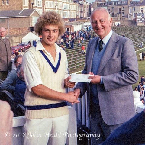 Scarborough Cricket Festival: Kevin Sharp wins Man of the Match, presented by Brian Johnston