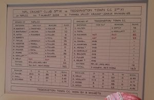 scorecard for club cricket