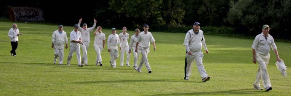 richard wells - 1,000 wickets in sheffield cricket walks off the field