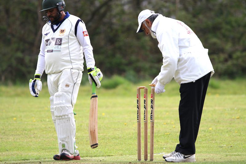 bails replaced by bradford mutual sunday league umpire