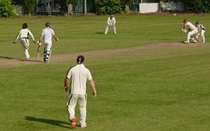 cricket match at East Leeds Cricket Club