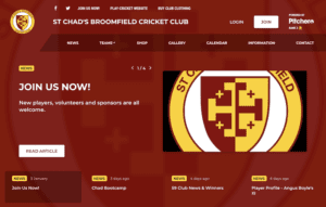 club cricket website from pitchero