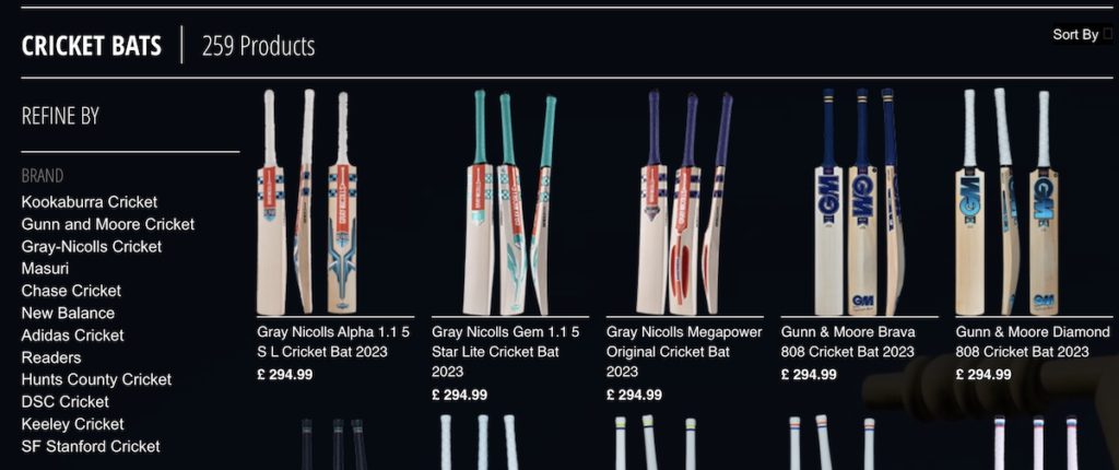 GM Cricket Bat Size Chart- Find your right cricket bat